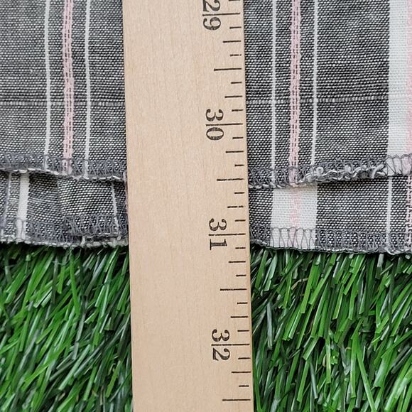 Vintage 90s Panhandle Slim Stripes Shirt M/L 22x30 Gray Pink - Picture 12 of 12